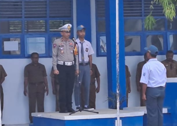 Hari Ke-8 Ops Zebra, Kasat Lantas Polres Sinjai Gelar Kegiatan Police Goes To School