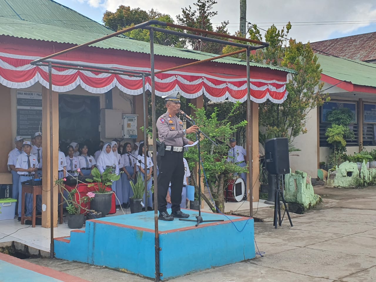 Kasat Lantas Palopo Sosialisasi 7 Prioritas Pelanggaran di SMA 1 Palopo