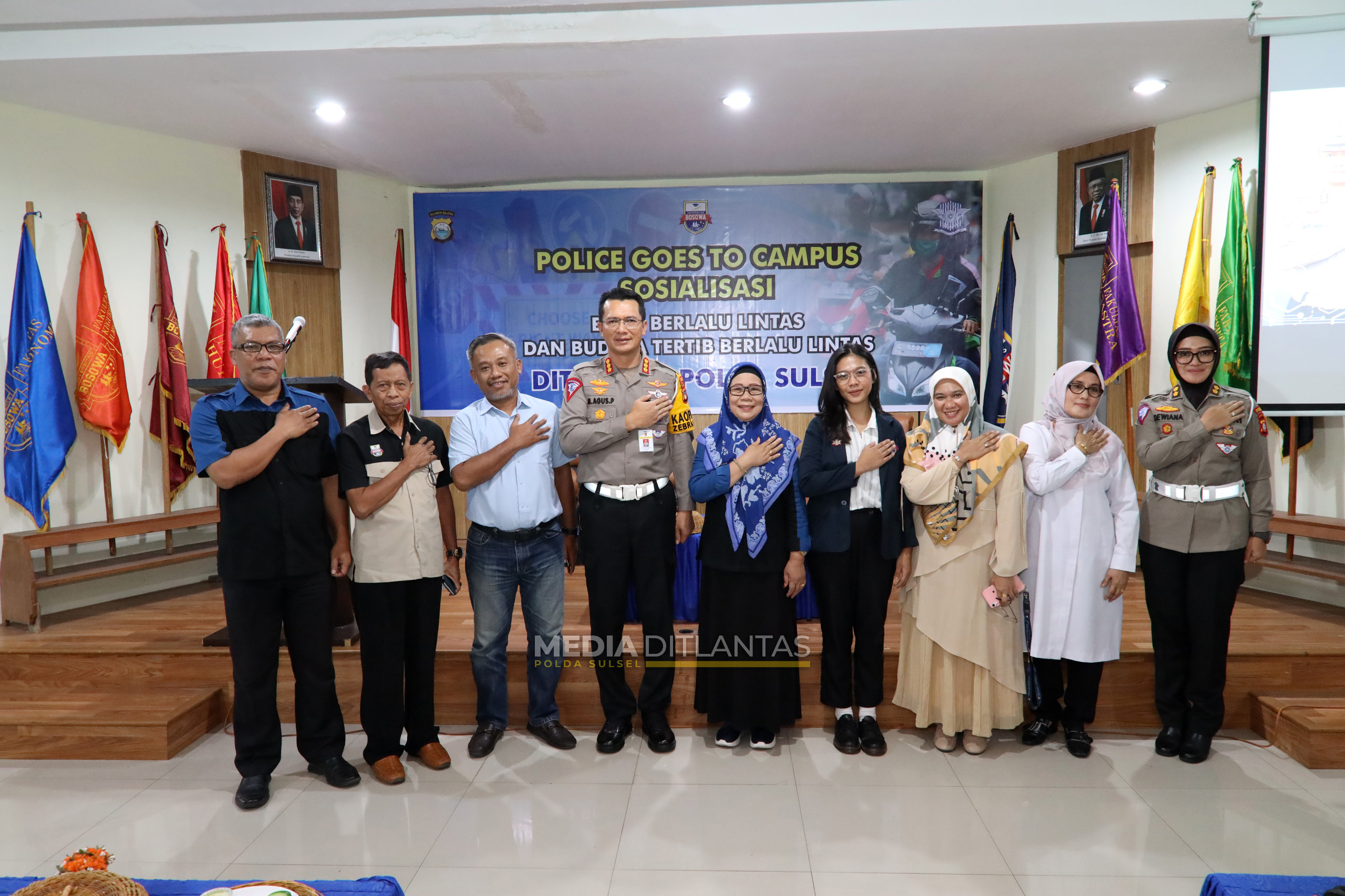 Dirlantas Polda Sulsel Ajak Mahasiswa Unibos Peduli Keselamatan