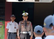 Kasat Lantas Polres Pinrang Jadi Pembina Upacara di Sejumlah Sekolah, Bacakan Amanat Dirlantas Polda Sulsel
