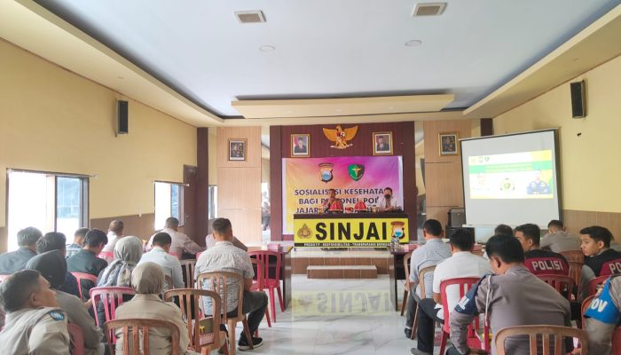 Personel Polres Sinjai Ikuti Sosialisasi Kesehatan Yang Digelar Tim Bid Dokkes Polda Sulsel