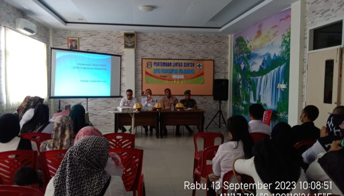 Personil Polsek Majauleng Hadiri Pertemuan Lintas Sektor, ini Yang Dibahas