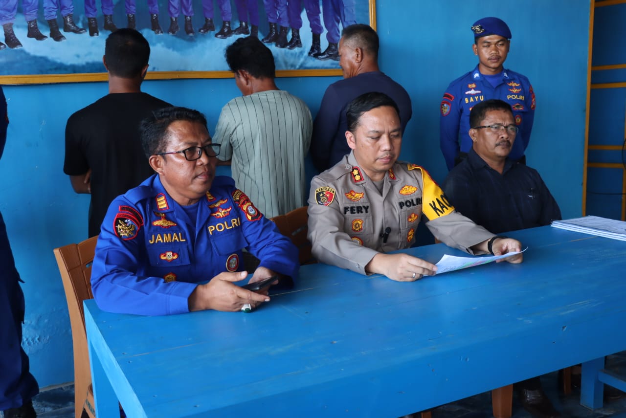Kapolres Sinjai Release Penangkapan 3 Nelayan Gunakan Jaring Trawl Menangkap Ikan