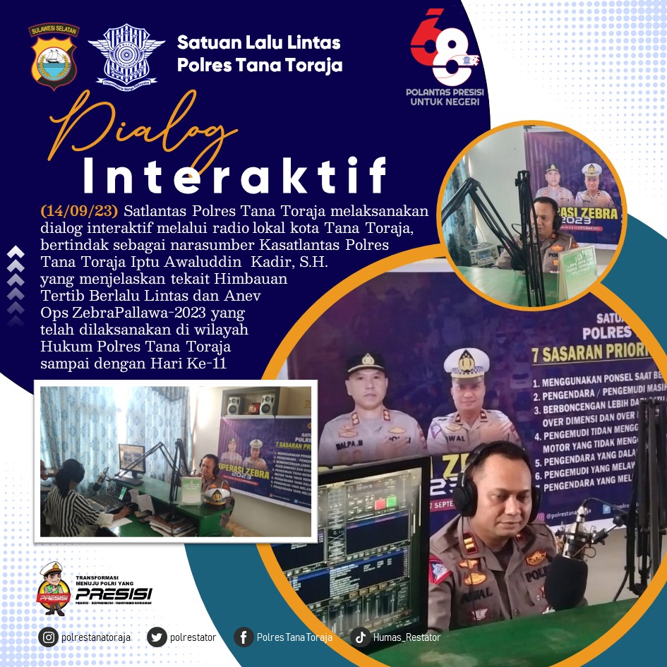 Begini Upaya Kasat Lantas Polres Tana Toraja Dalam Mencegah Terjadinya Laka Lantas