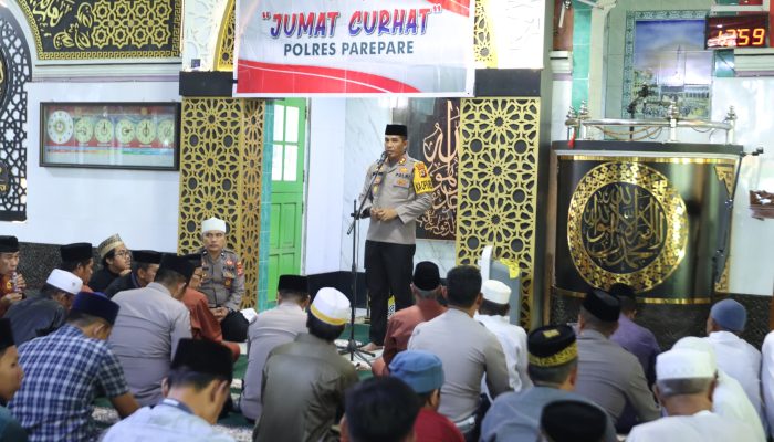 Ini Penyampaian Kapolres Pare Pare Saat Laksanakan Jum’at Curhat di Masjid Ar-Rafiq
