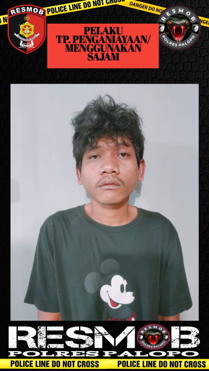 Polres Palopo Berhasil amankan Pelaku Penganiayaan Mengunakan Senjata Tajam