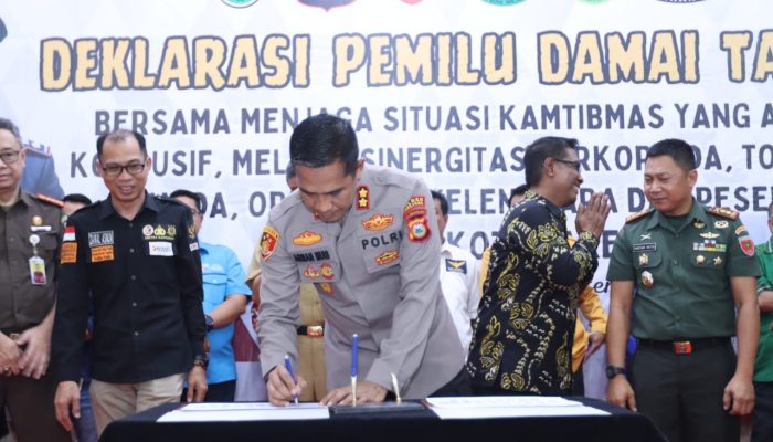 Kapolres Pare Pare Iniasi Deklarasi Pemilu Damai, Arman Muis : Wujudkan Pemilu Damai 2024