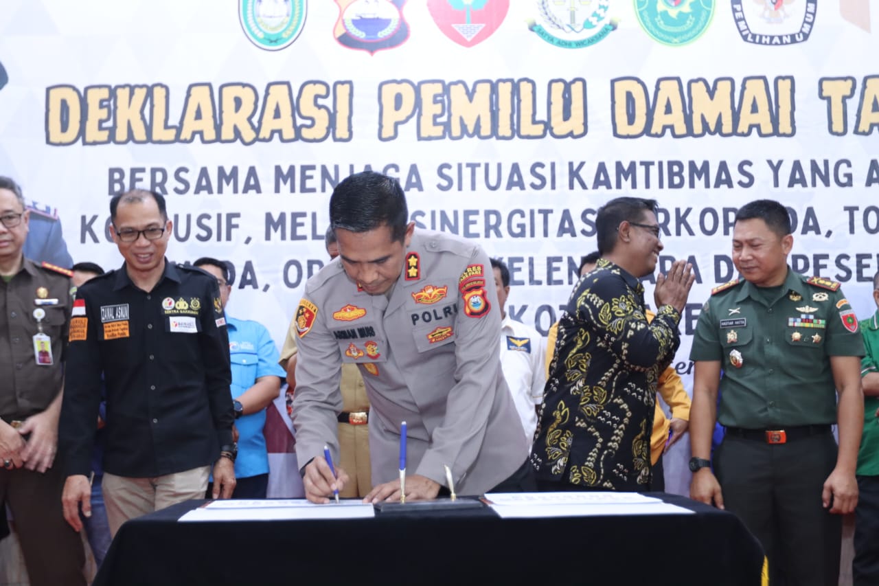 Kapolres Pare Pare Iniasi Deklarasi Pemilu Damai, Arman Muis : Wujudkan Pemilu Damai 2024