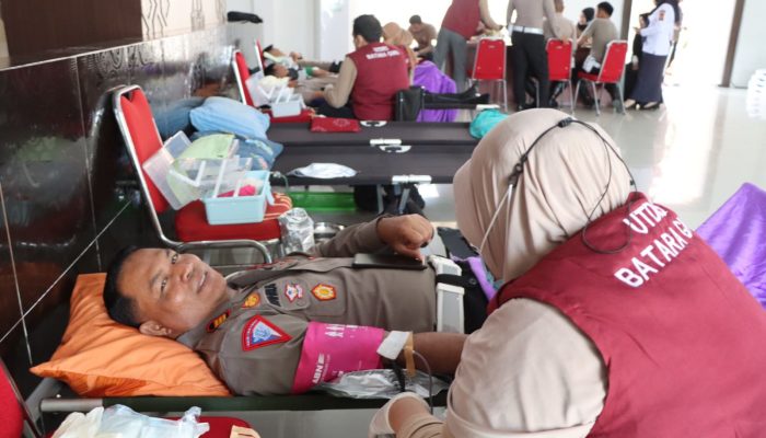 Hari Lalu Lintas Bhayangkara Ke-68, Satlantas Polres Luwu Sumbang 31 Kantong Darah