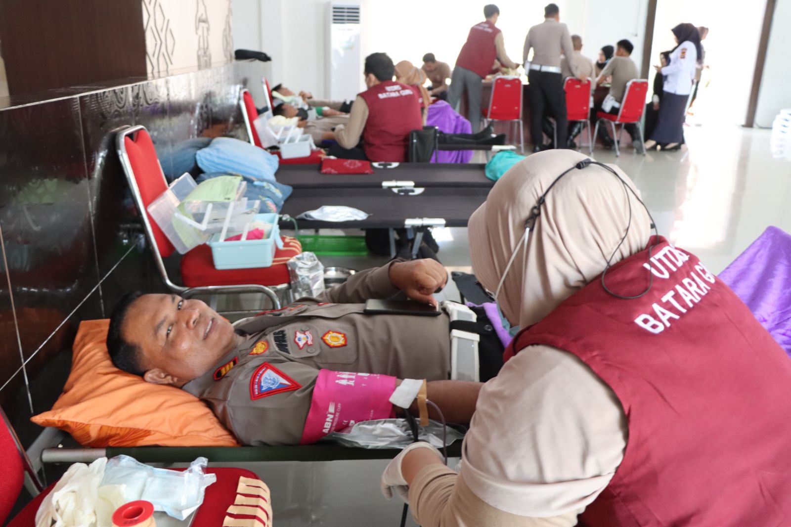 Hari Lalu Lintas Bhayangkara Ke-68, Satlantas Polres Luwu Sumbang 31 Kantong Darah