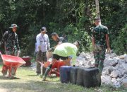 Pasiops Kodim 1420/Sidrap Awasi Pembangunan Jembatan Salowarani, Upaya Pemerataan Pembangunan