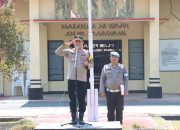 Kapolres Wajo Pimpin Upacara dan Pemeriksaan Kendaraan Dalam Rangka Kesiapan Operasi Mantap Brata 2023/2024