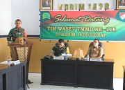 Dandim 1420/Sidrap Paparkan Pelaksanaan TMMD Ke-118 Kodim 1420/Sidrap kepada Tim Wasev