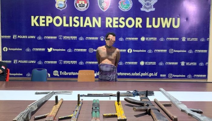 Polres Luwu Tangkap Pria Yang Miliki Senpi Rakitan. AKBP Arisandi : Jangan Tebar Ketakutan dan Keresahan di Masyarakat