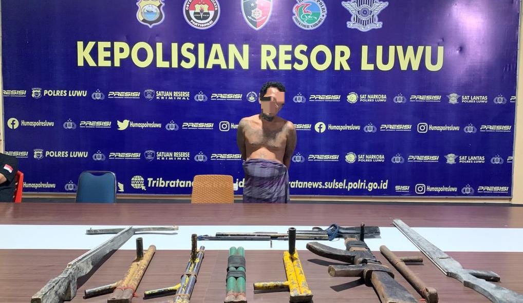Polres Luwu Tangkap Pria Yang Miliki Senpi Rakitan. AKBP Arisandi : Jangan Tebar Ketakutan dan Keresahan di Masyarakat