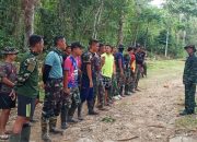 Pasiops Kodim Sidrap Beri Arahan Anggota Satgas TMMD Sebelum Lanjutkan Pengerjaan Jembatan Salowarni