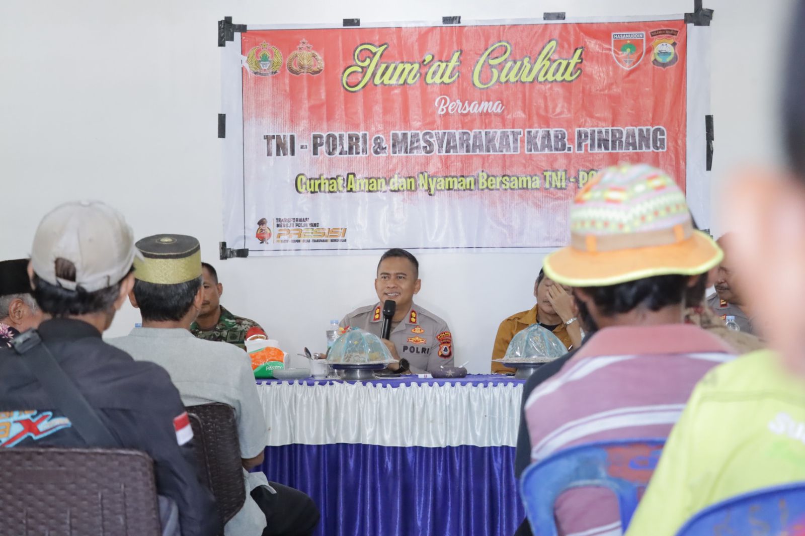 Jumat curhat Kapolres Pinrang Bersama Tokoh Agama Dan Tomas Di kantor desa Bungi