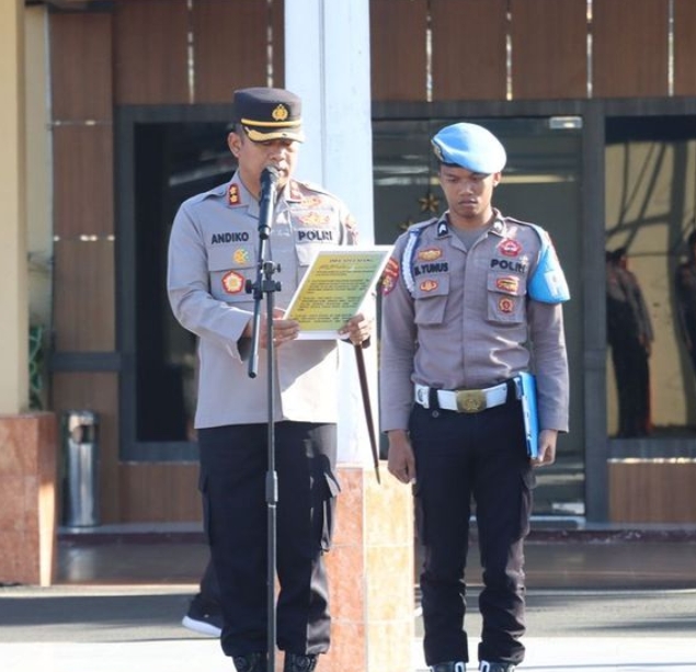 Kapolres Pinrang Pimpin Apel Jam Pimpinan dan Sampaikan Beberapa Penekanan