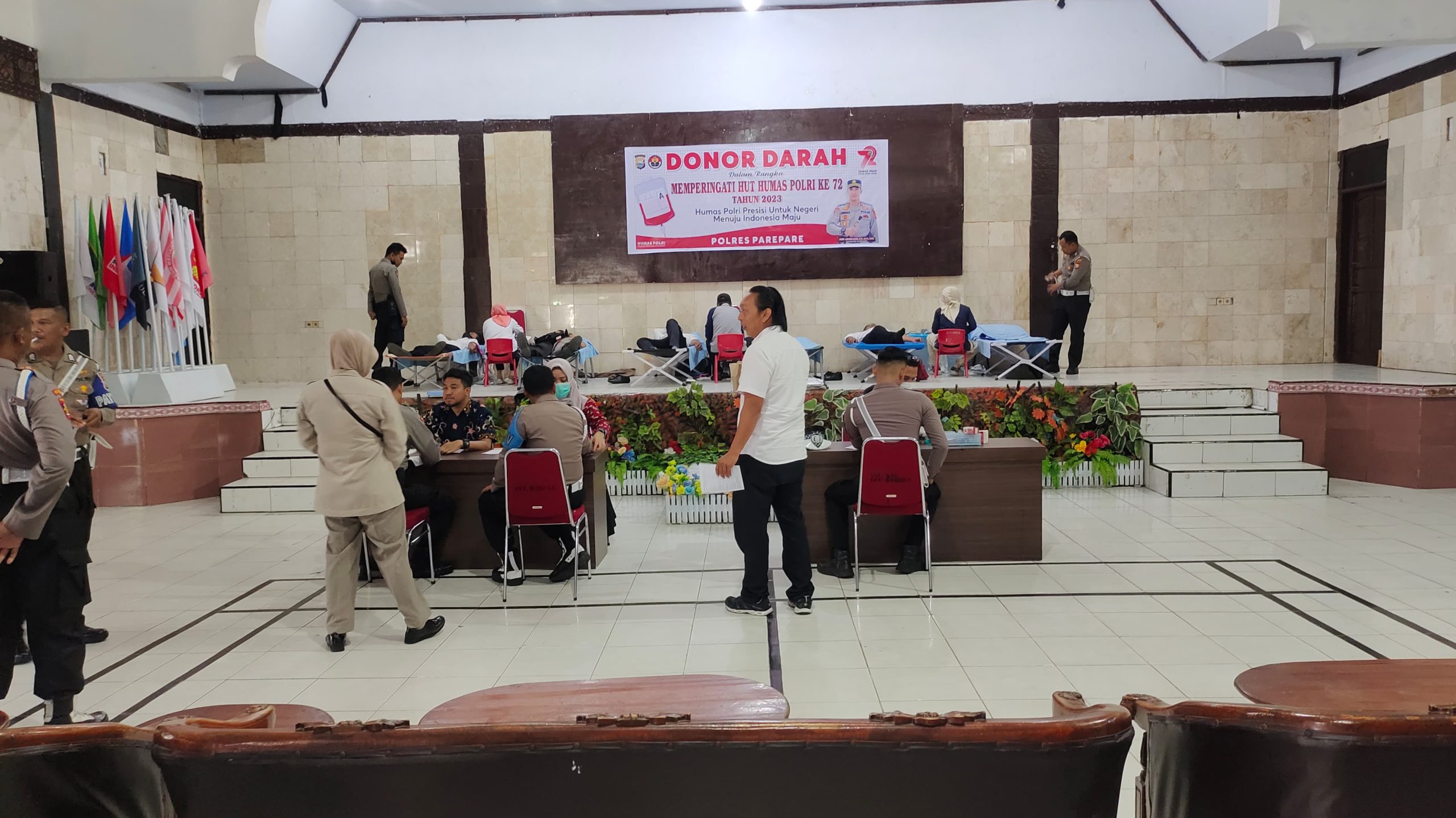 Peringati Hari Jadi Humas Polri Ke-72, Polres Parepare Gelar Aksi Donor Darah