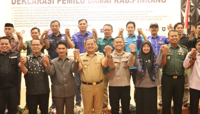 Kapolres Pinrang Pimpin Deklarasi Pemilu Damai Tahun 2024