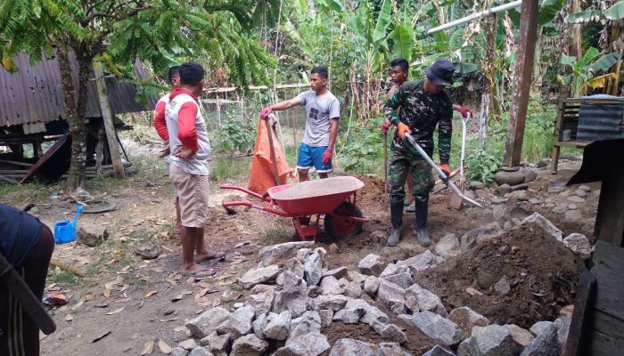 Satgas TMMD Sidrap Mulai Bangun 2 Unit MCK di Dusun 3 Paraja Desa Kalempang