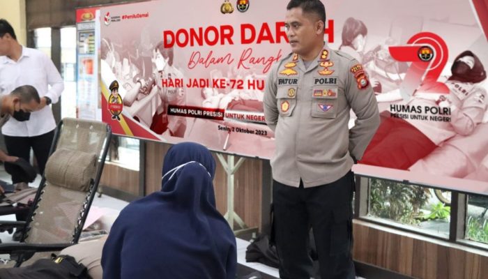 Menyambut HUT Humas Polri ke-72 Polres Wajo Melaksanakan Kegiatan Donor Darah