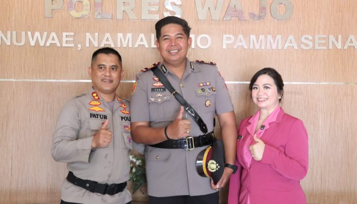 AKBP Facthur Rochman Pimpin Upacara Penyerahan Jabatan Kasat Reskrim Polres Wajo