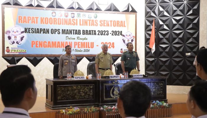 Polres Pinrang Gelar Rakor Lintas Sektoral Kesiapan Ops Mantab Brata 2023-2024 Dalam Rangka Pam Pemilu 2024