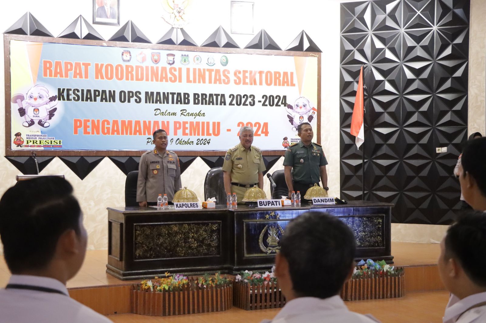 Polres Pinrang Gelar Rakor Lintas Sektoral Kesiapan Ops Mantab Brata 2023-2024 Dalam Rangka Pam Pemilu 2024