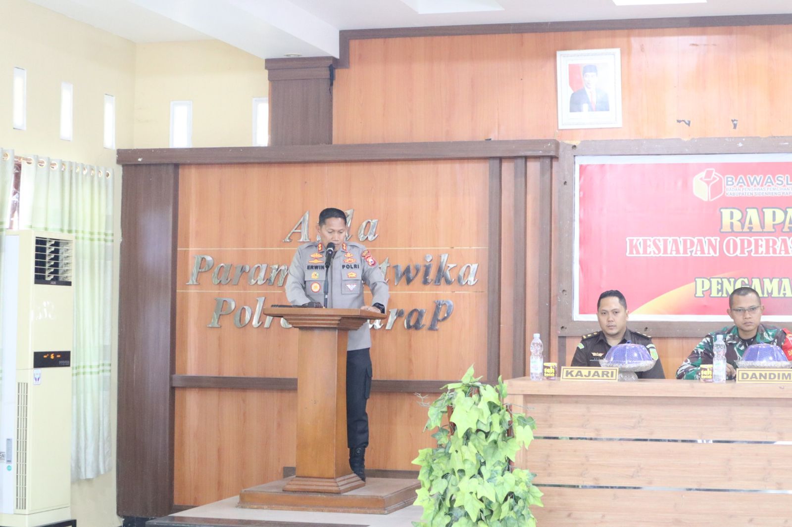 Kapolres Sidrap Pimpin Rakor Kesiapan Operasi Mantap Brata 2023-2024 Dalam Rangka Pengamanan Pemilu