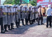 Personil Polres Pinrang Menggelar Latihan Dalmas Dalam Rangka Menjelang Pemilu 2024