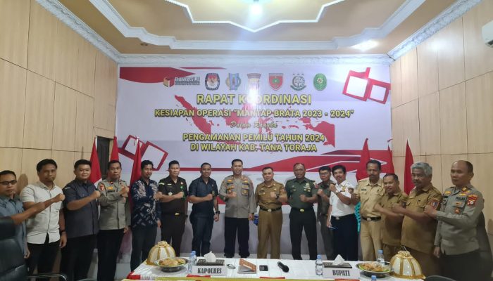 Polres Tana Toraja Menggelar Rapat Koordinasi Kesiapan Operasi Mantap Brata 2023 – 2024
