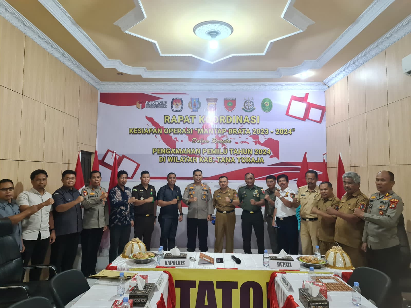 Polres Tana Toraja Menggelar Rapat Koordinasi Kesiapan Operasi Mantap Brata 2023 - 2024