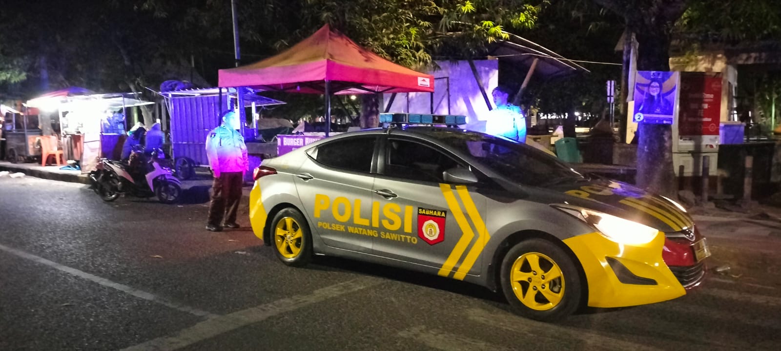 Patroli Blue Ligt Terus di Gencarkan Polsek Watang Sawitto