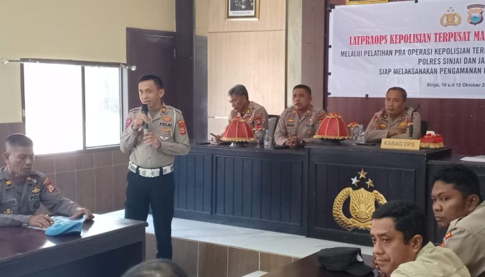 Hari ke 2 Latpra Ops Mantap Brata di Polres Sinjai, Tiga Kasatgas Sampaikan Materi