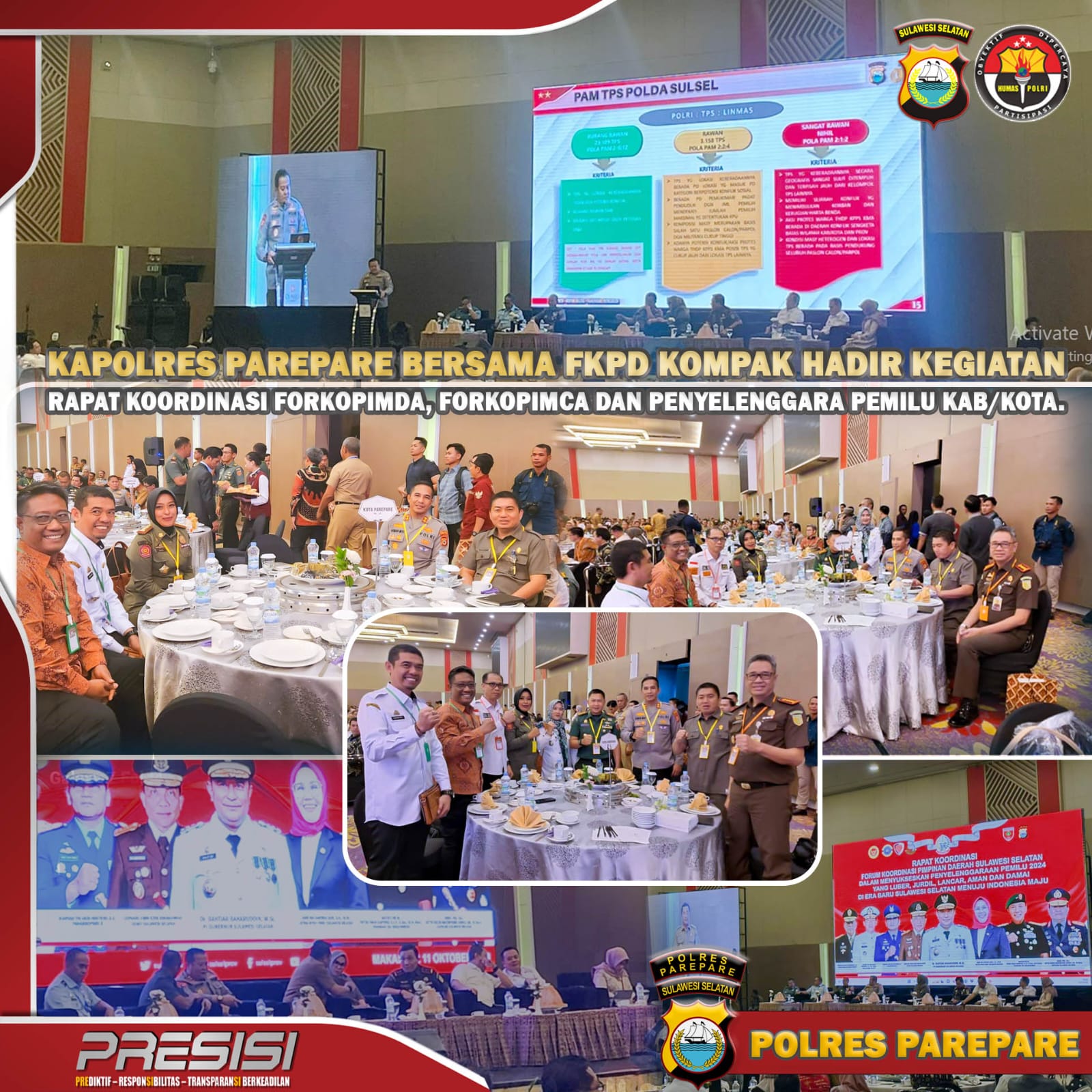 Kapolres Parepare Hadir, Kompak Bersama Forum Koordinasi Pimpinan Daerah (FKPD)