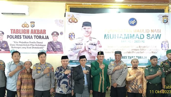 Polres Tana Toraja Menggelar Tabligh Akbar Dalam Rangka Pemilu Damai Tahun 2024