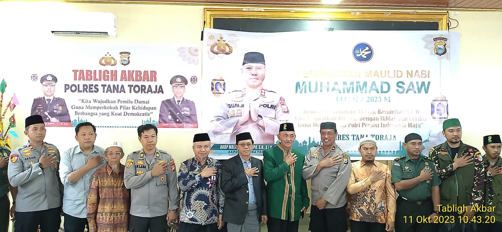 Polres Tana Toraja Menggelar Tabligh Akbar Dalam Rangka Pemilu Damai Tahun 2024