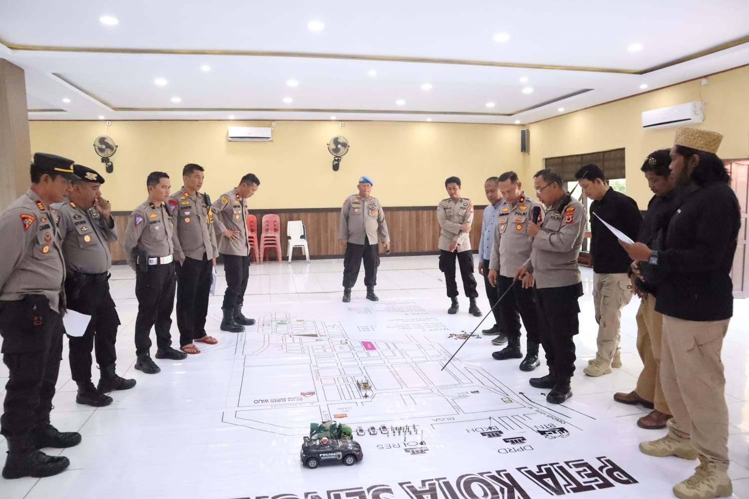 Wakapolres Wajo Pimpin Pelaksanaan TFG Dalam Rangka Pengamanan Pemilu 2024