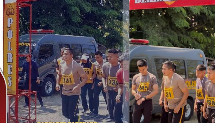 Jaga Kebugaran, Kapolres Pare-Pare  Ikuti Tes Kesampataan Jasmani Periode Ke II Tahun 2023