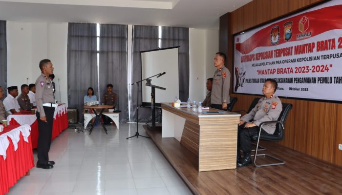 Berikan Bekal dan Pamahaman, Polres Toraja Utara Gelar Latpraops Mantap Brata 2023-2024