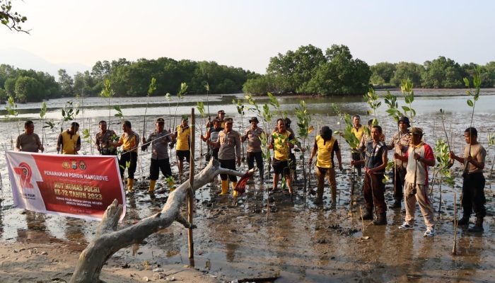 Kapolres Palopo Pimpin Penanaman Pohon Serentak Dalam Rangka HUT Humas Polri Ke-72