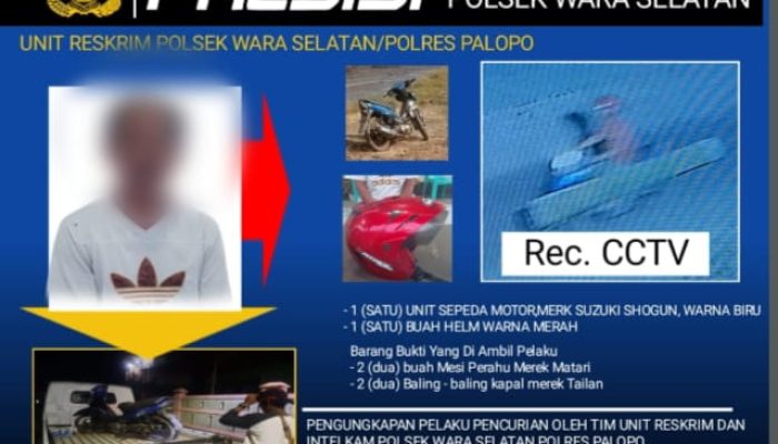 Unit Reskrim Polsek Wara Selatan Berhasil Amankan Terduga Pelaku Pencuri Mesin Perahu