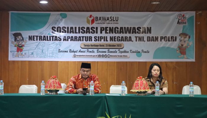 Wakapolres Toraja Utara Hadiri Sosialisasi Netralitas ASN, TNI, POLRI Pada Pemilu 2024 Oleh Bawaslu