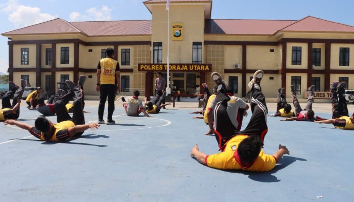 Pastikan Kesiapan Jasmani Personel Dalam Mengamankan Pemilu 2024, Polres Toraja Utara Gelar UKJ Semester II Tahun 2023