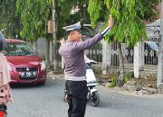 Ciptakan Kamseltibcarlantas , Personil Unit Lalulintas Polsek Watang Sawitto Laksanakan Gatur Sore