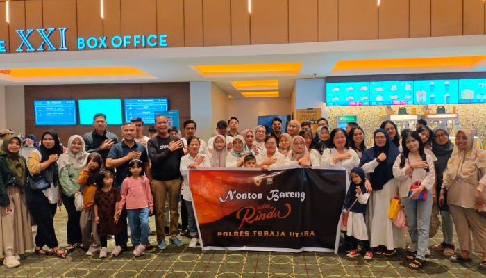 Polres Toraja Utara Gelar Nobar Film Aku Rindu, Kisah Seorang Bhayangkari dan Anggota Polri
