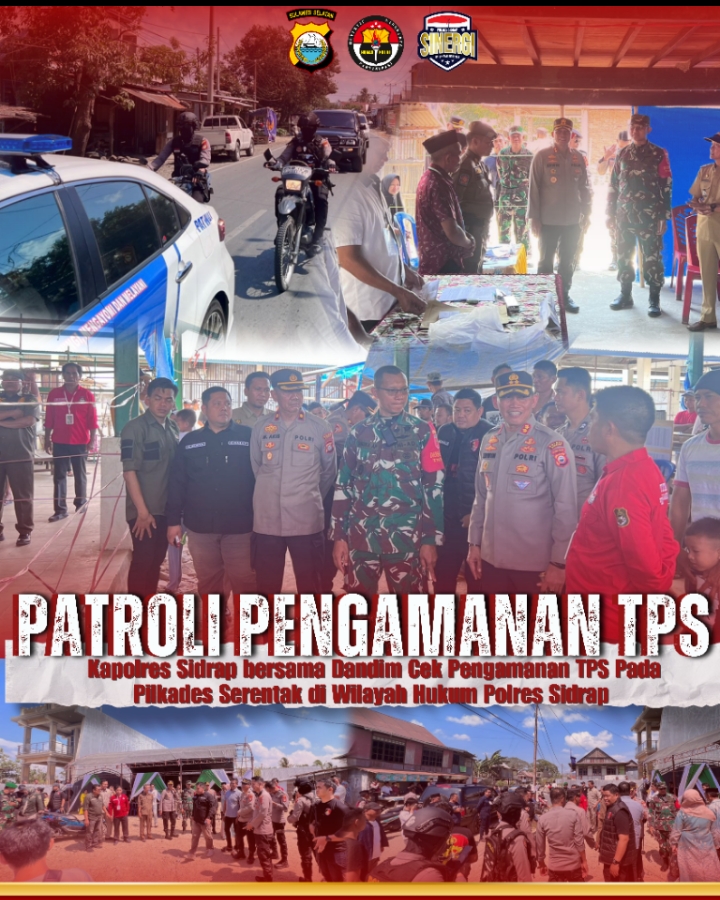 Pastikan Pilkades Serentak Berlangsung Kondusif, Kapolres Sidrap bersama Forkopimda Turun Langsung Cek TPS