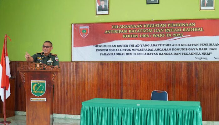 Ini Arahan Dandim 1406/Wajo Saat Pimpin Pelaksanaan Sosialisasi Bahaya Laten Komunis dan Paham Radikal