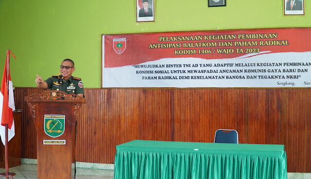 Ini Arahan Dandim 1406/Wajo Saat Pimpin Pelaksanaan Sosialisasi Bahaya Laten Komunis dan Paham Radikal